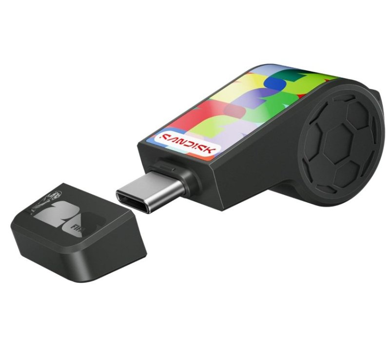 SANDISK Flash Drive USB-C de 64 GB, edição da Copa do Mundo da FIFA 2026, Preto USB tipo C