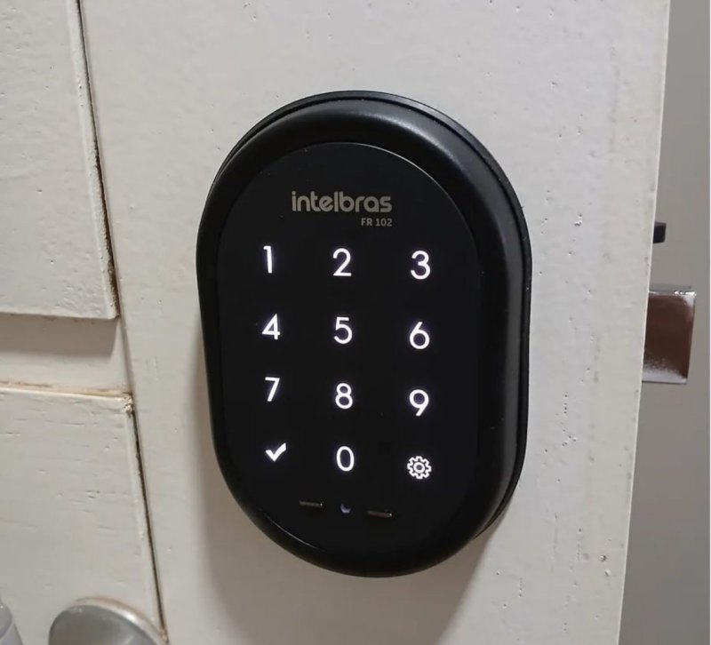 Fechadura Digital De Sobrepor Fr 102 Preto Intelbras