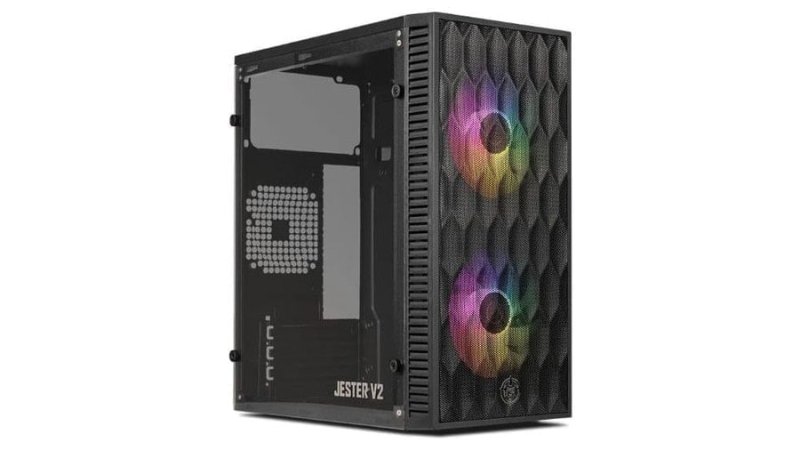 Gabinete Gamer Tgt Jester V2 Rainbow Mini-Tower, Com 2 Fans