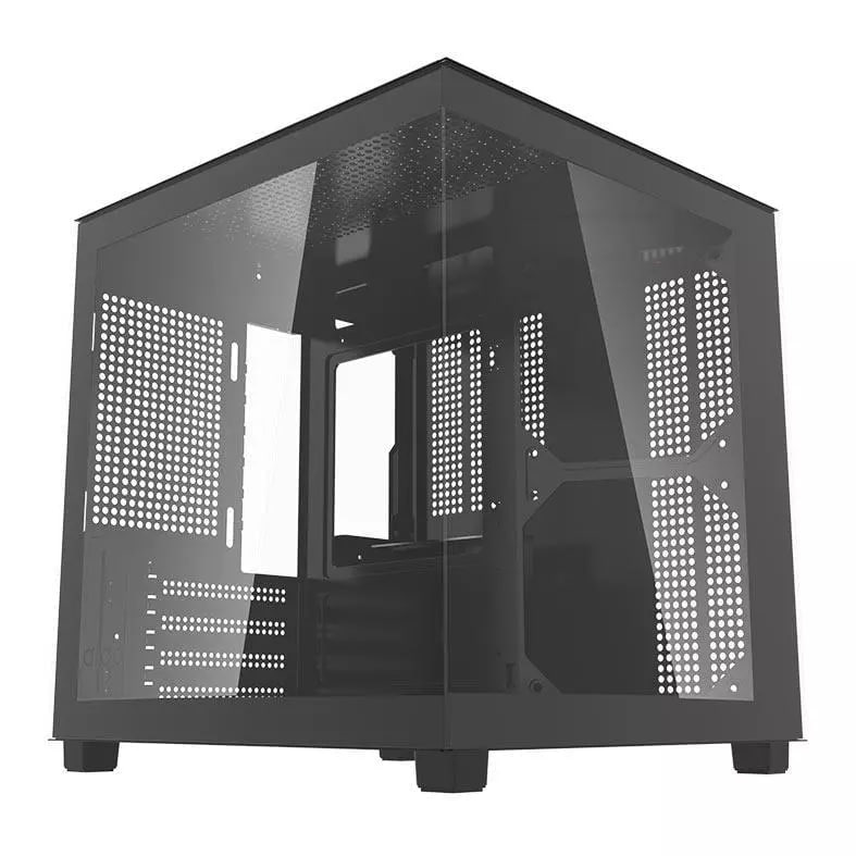 Gabinete Gamer Aquário Aigo Apollo A275, Mini-Tower, Lateral de Vidro, Preto