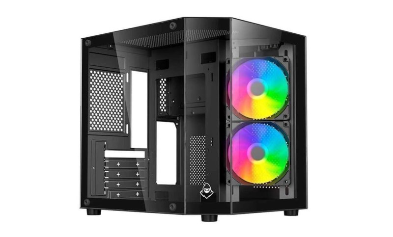 Gabinete Gamer Aquário Mancer CV700M, Mini-Tower Lateral de Vidro Com 2 Fans