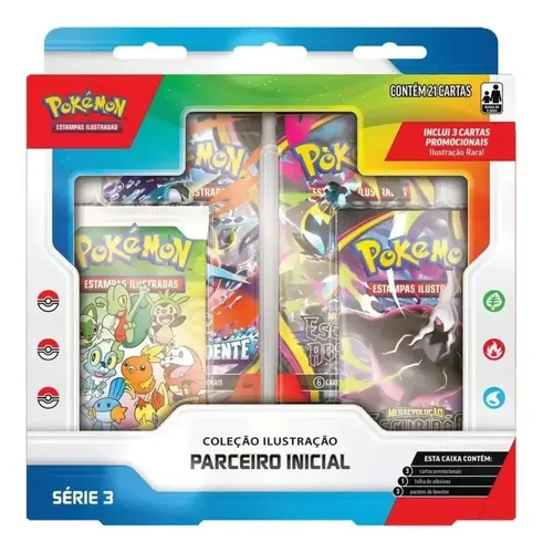 Pokémon TCG Coleção Ilustração Parceiro Inicial - Série 3