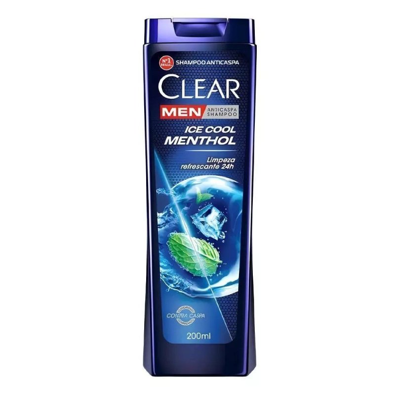 Shampoo Anticaspa Clear Men Ice Cool Menthol com 200ml