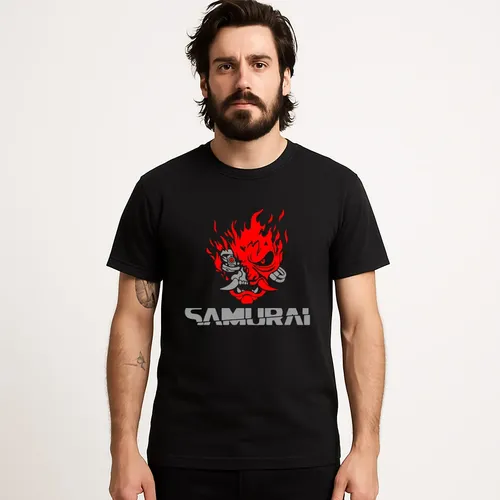 Camiseta de Cyberpunk 2077 Samurai Logo
