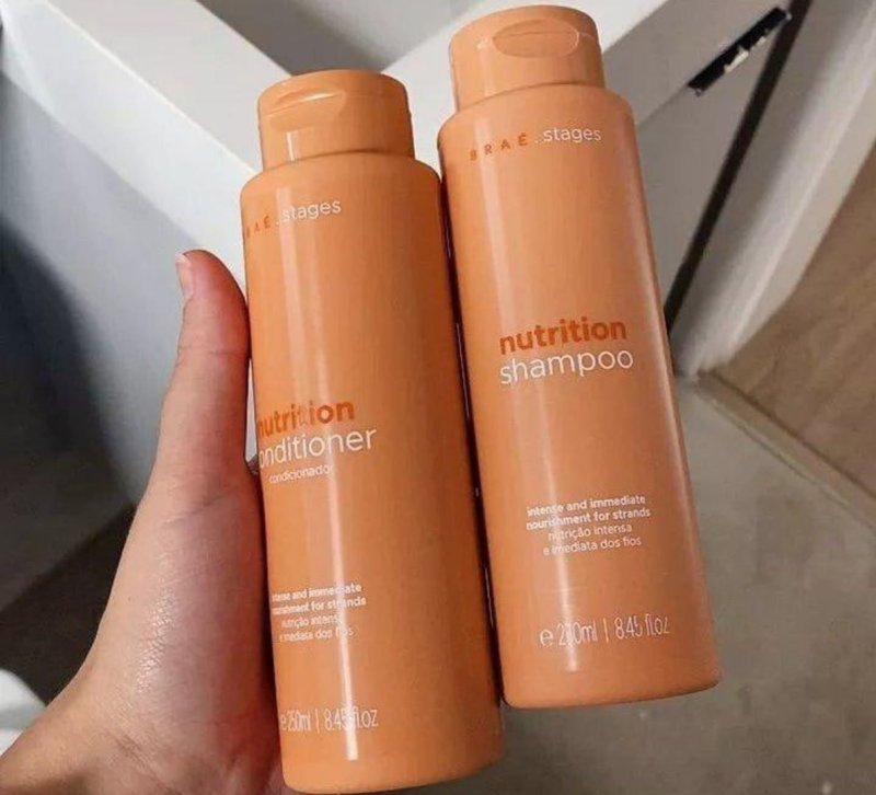 Kit Braé Stages Nutrição: Shampoo e Condicionador para Cabelos Ressecados e sem Vida