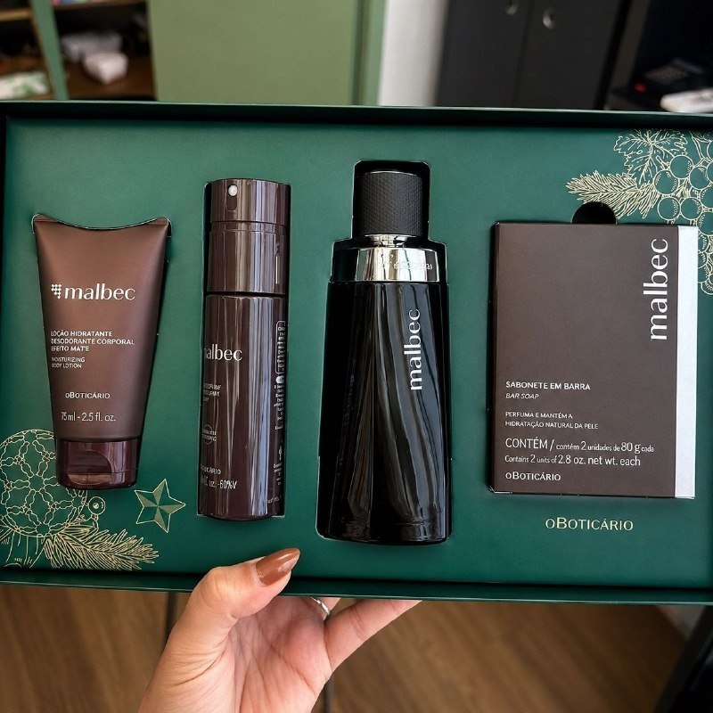 Malbec Kit Presente Premium (4 Itens) O Boticário
