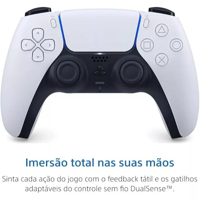 Controle sem Fio DualSense PS5 Sony PlayStation Branco