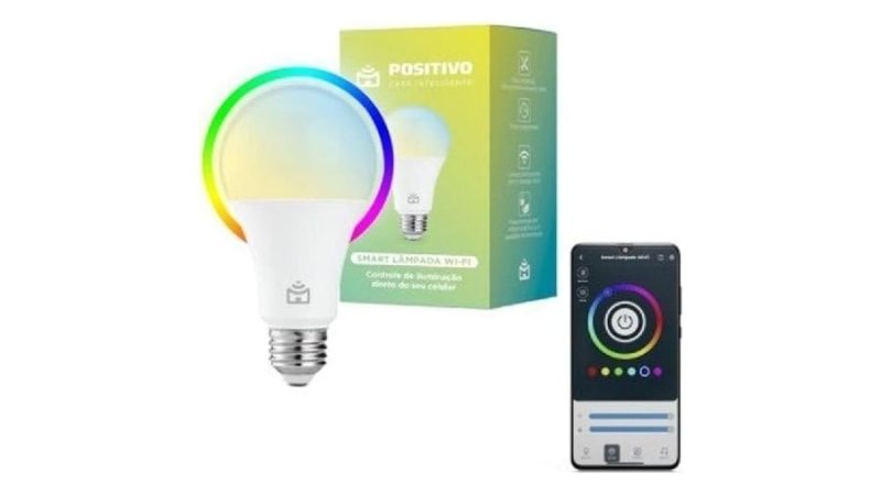 Smart Lâmpada Wi-Fi Positivo Casa Inteligente