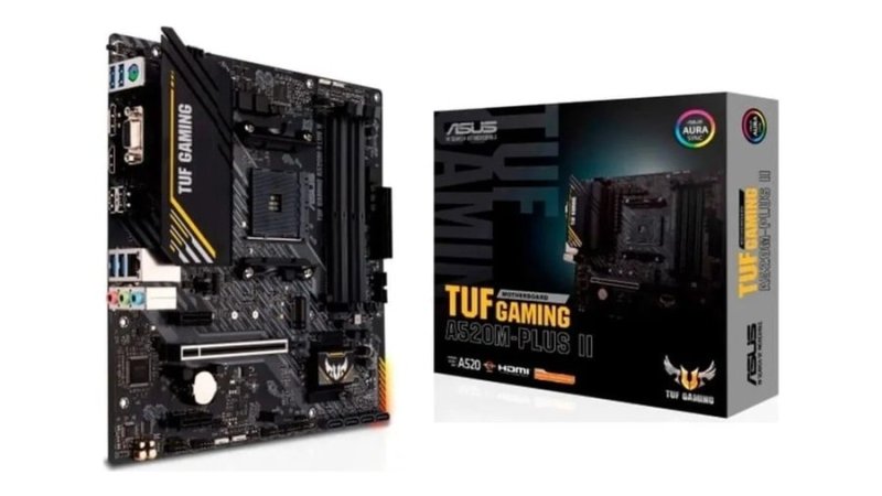 Placa Mãe ASUS Tuf Gaming A520m-plus Ii, Amd Am4, Matx, DDR4 Preto