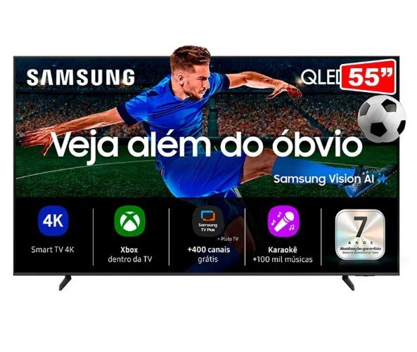Smart TV Samsung 4K Vision AI QLED 55" - QN55QEF1