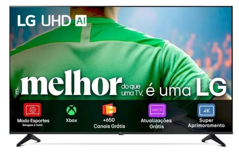 Smart Tv LG UHD AI UA75 65 polegadas HDR10 Pro Processador α7 AI Ger8 webOS 25