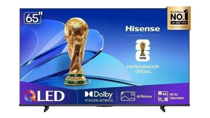 Hisense Smart Tv 4k 65 Polegadas 65q6qv Qled Com Dolby Vision,hdr10+,hlg,filmmaker Mode, Compatibilidade Alexa E Google