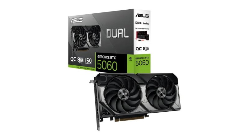 Placa de vídeo ASUS RTX 5060 8gb Dual Gdr7 de 128 bits
