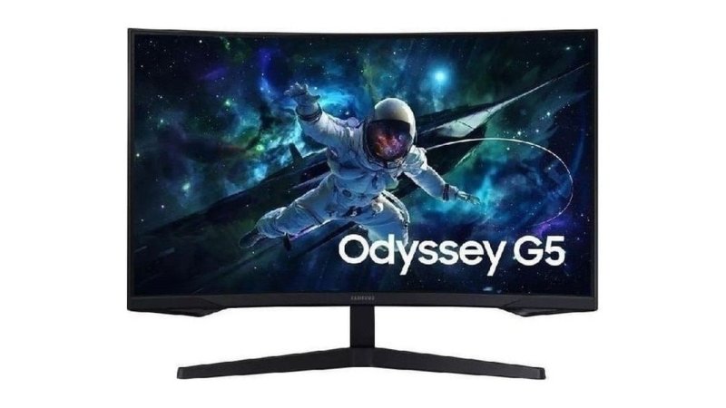 Monitor Gamer Samsung Odyssey G5, 32,QHD, 165Hz,1ms,HDMI,DP Preto