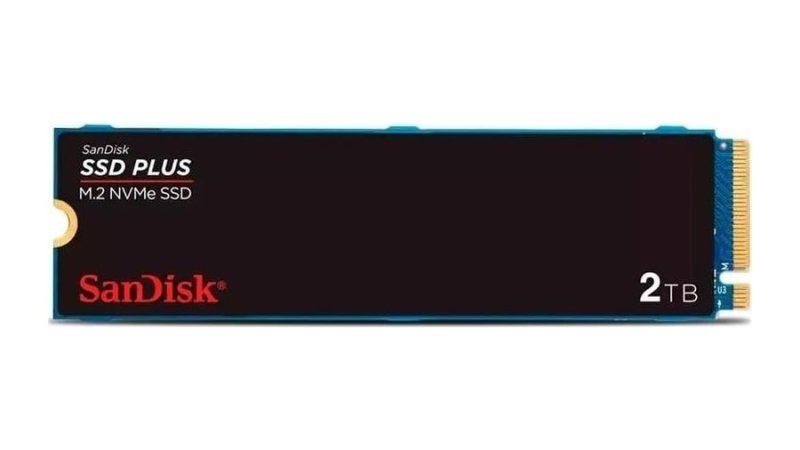 SSD M.2 2280 2TB Sandisk Plus NVMe Pcie Gen3 SDSSDA3N-2T00-G26 Velocidade até 3200MB/s