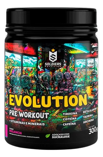 Pré-Treino Evolution Workout 300g Termogênico Sabor Melancia Soldiers Nutrition
