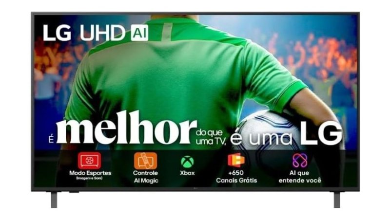 Smart Tv 4k 55" LG UHD 55ua85 com Processador α7 Ai Ger8 4k Super Upscaling