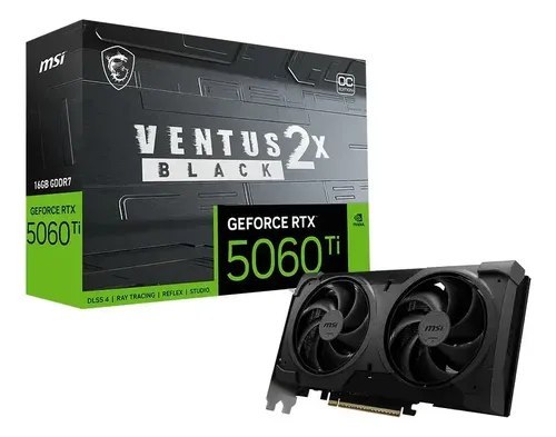 Placa Video Msi Geforce Rtx5060 Ti Ventus 2x Oc Black Plus
