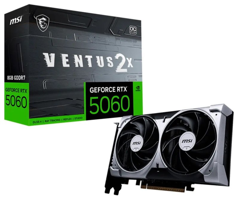 Placa De Vídeo Msi Geforce Rtx 5060 8gb Ventus 2x Oc Edition