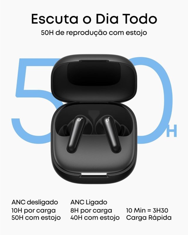 Soundcore P31i - Fone Bluetooth Esportivo - ANC Adaptativo - IP55