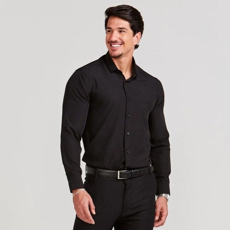 Camisa Social Masculina Manga Longa
