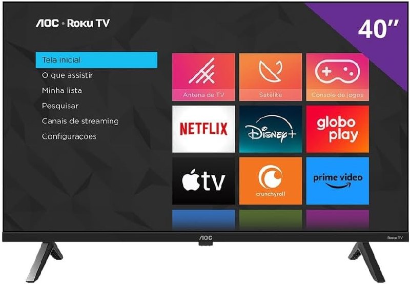 Smart TV 40" AOC Roku TV DLED Full HD 40S5045/78G - Bivolt