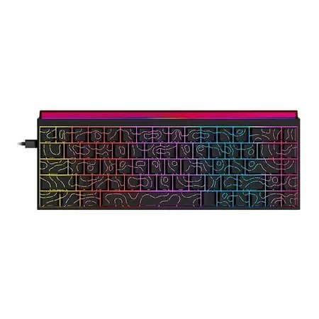 Teclado Mecânico Ajazz NK68, Rainbow, Switch Vermelho, Preto, NK68-BK