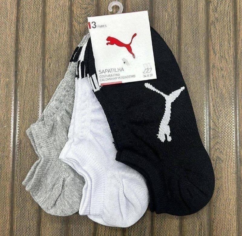 Kit 9 Pares Meias Puma Sapatilha Soquete Invisível Original