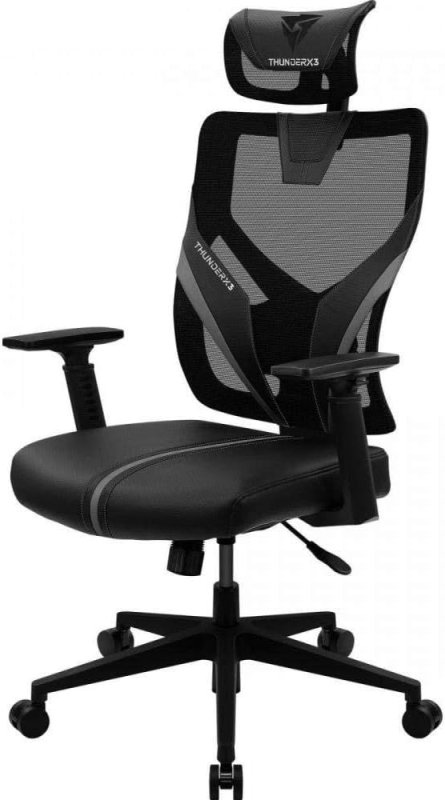 ThunderX3 Cadeira Ergonômica YAMA1BK - Suporte Lombar - Preto