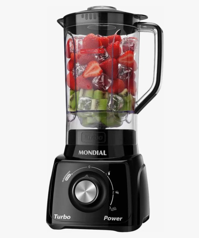 Liquidificador Turbo Power Mondial 550W L-99 Fb 220v