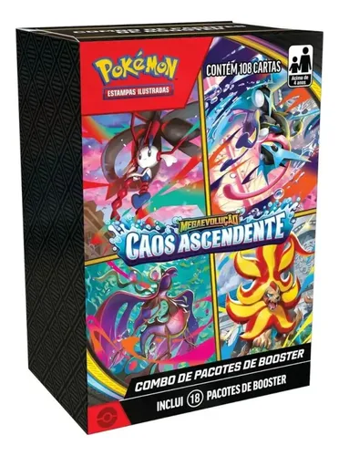 Pokémon TCG Megaevolução #4 Caos Ascendente - 18 Boosters