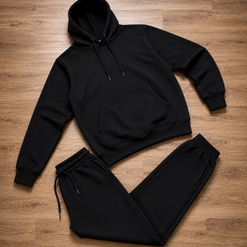 Conjunto Moletom Masculino com Casaco Com Capuz e Calças