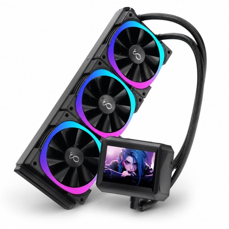 Water Cooler 360mm RGB LCD 3 Fans ARGB Refrigeração Líquida PC Gamer DELTA-CW360LCD