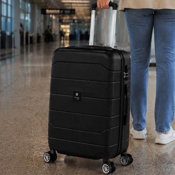 Mala de viagem 23kg média Londres Swiss Move Preto