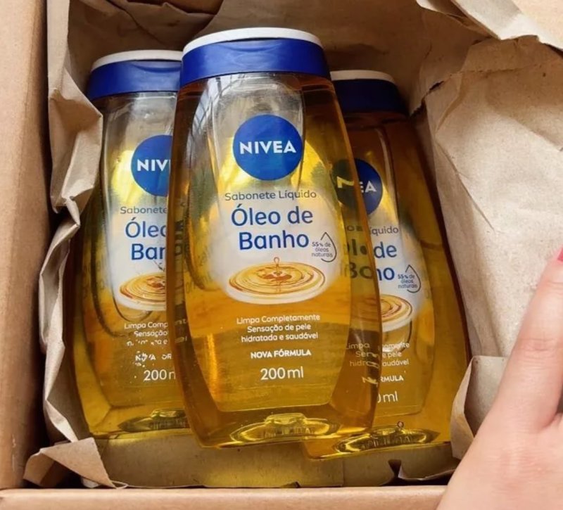 KIT - NIVEA Sabonete Líquido Óleo de Banho 200ml - 3 unidades