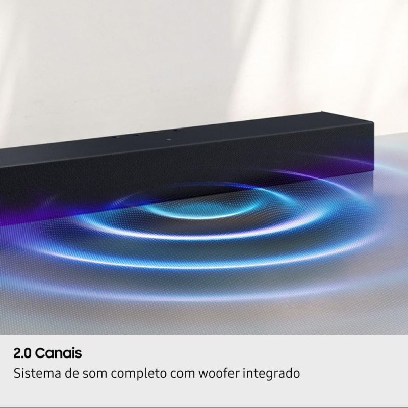 Samsung HW-B400F 2.0 Canais - Soundbar com Subwoofer Integrado e HDMI ARC