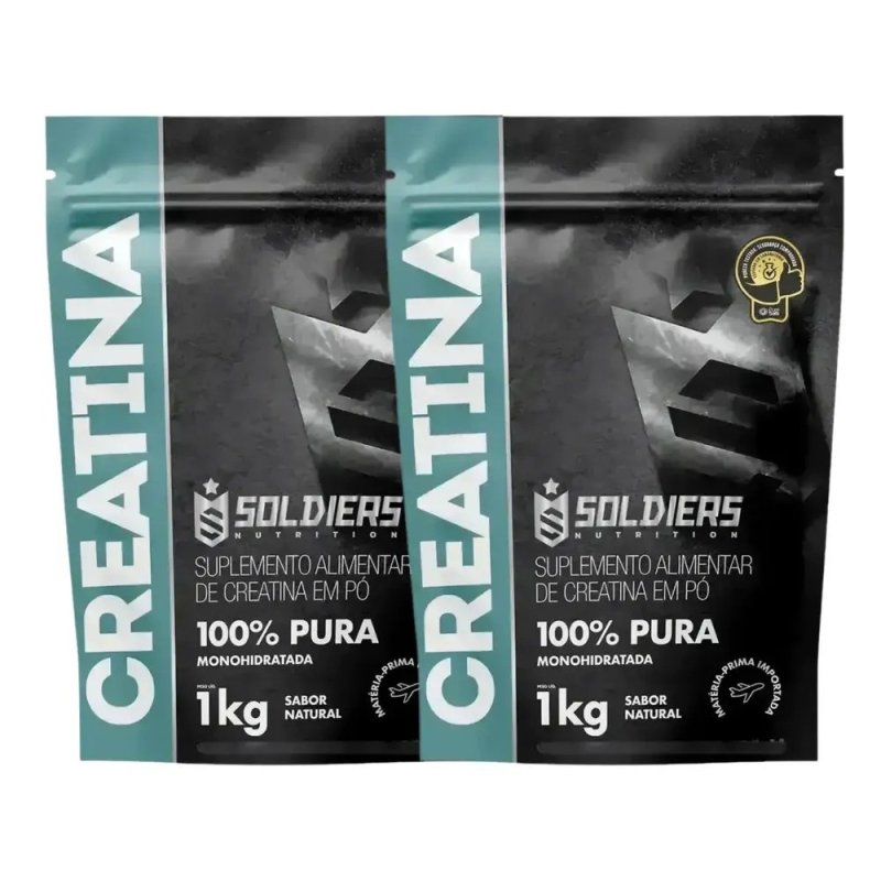 Creatina 2kg Suplemento Monohidratada em pó 100% Pura Soldiers Nutrition