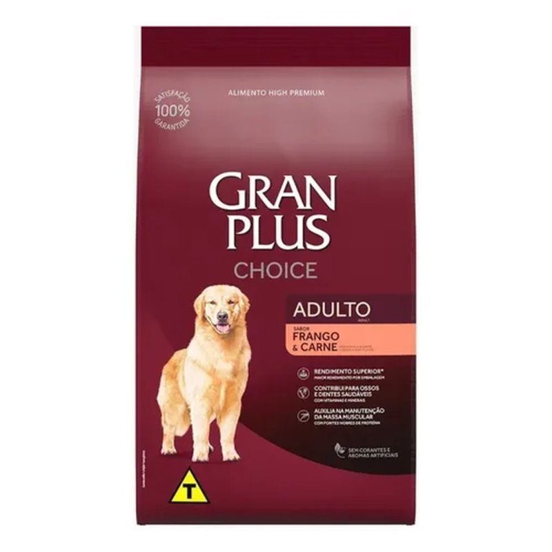 Ração Gran Plus Choice Cães Adultos Frango E Carne 10,1kg
