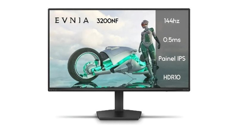 Monitor Gamer Phillips 24 Evnia IPS 144Hz 0.5ms Wide Fullhd Preto 127/220v