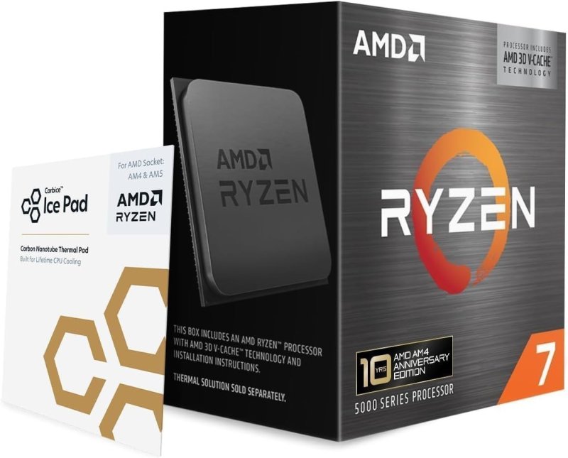 Processador AMD Ryzen 7 5800X3D de 8 núcleos e 16 threads para desktop com tecnologia AMD 3D V-Cache