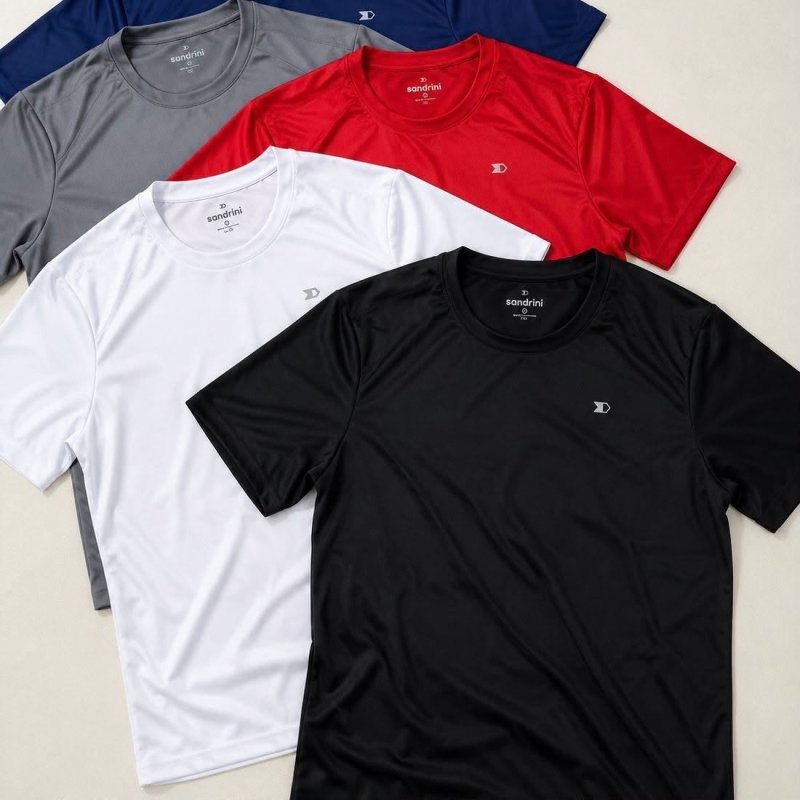Kit 4 Camiseta Dry-fit Sandrini Masculina Academia Caminhada