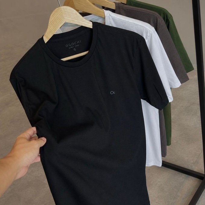 Camiseta Ogochi Básica Algodão + Frete Grátis