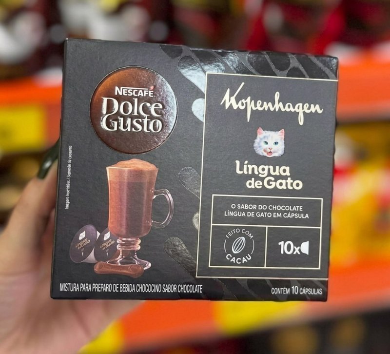 NESCAFÉ DOLCE GUSTO Chococcino Lingua de Gato Kopenhagen - 10 CÁPSULAS