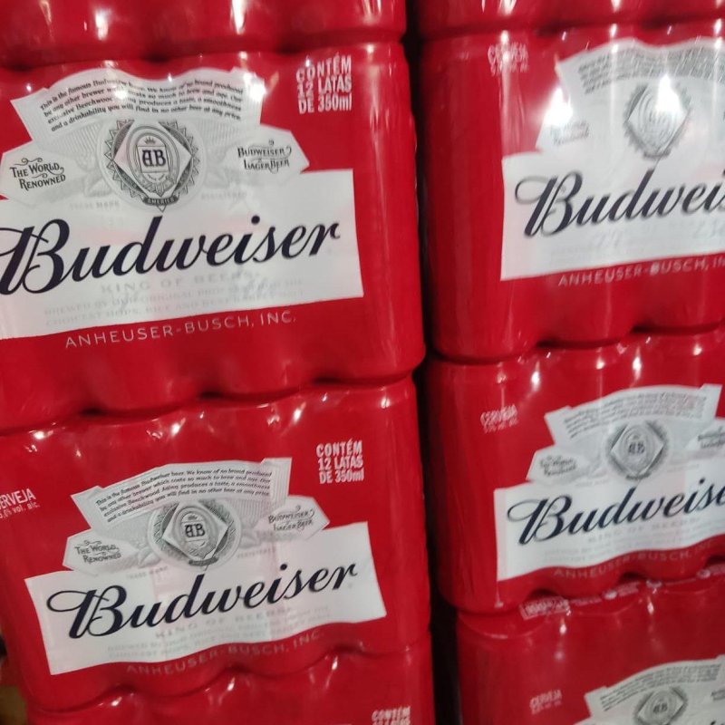 Pack Cerveja Budweiser American Lager Sleek 350ML - 12 Unidades