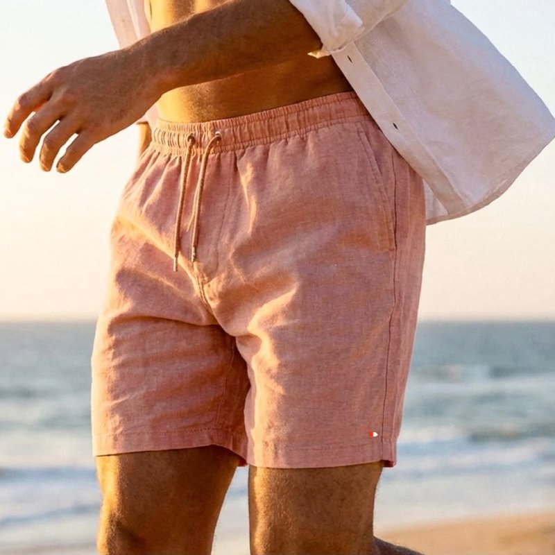 Shorts Linho Masculino Sandrini Casual Verão Confortável