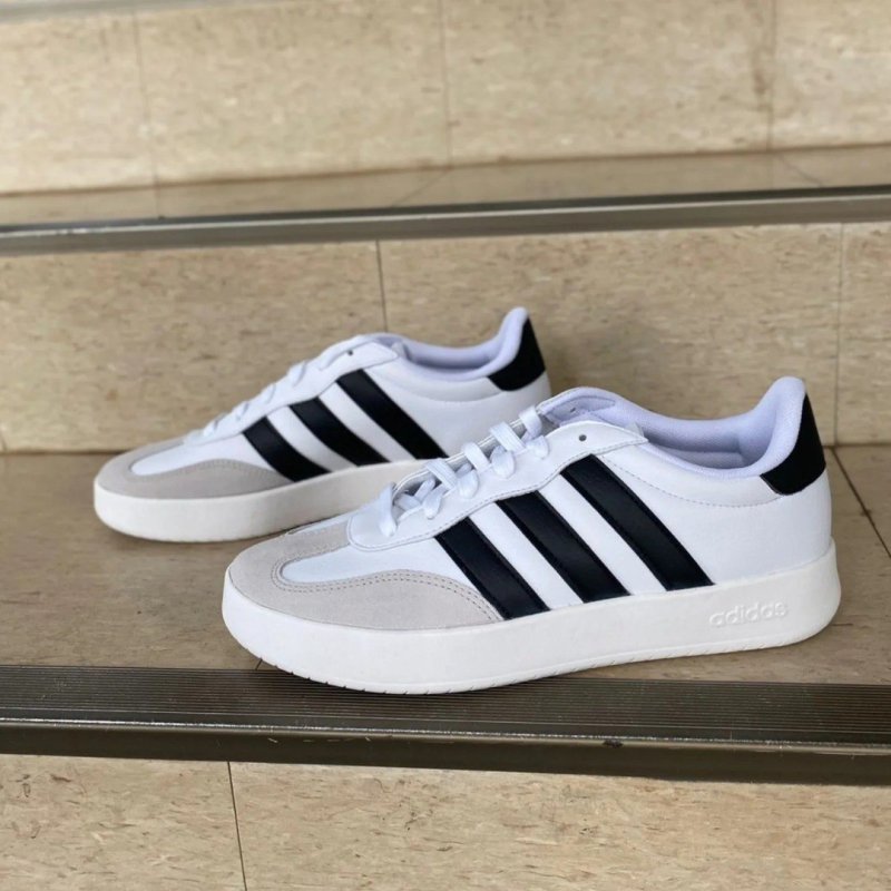 Tênis Masculino Barreda adidas Branco E Preto Liso