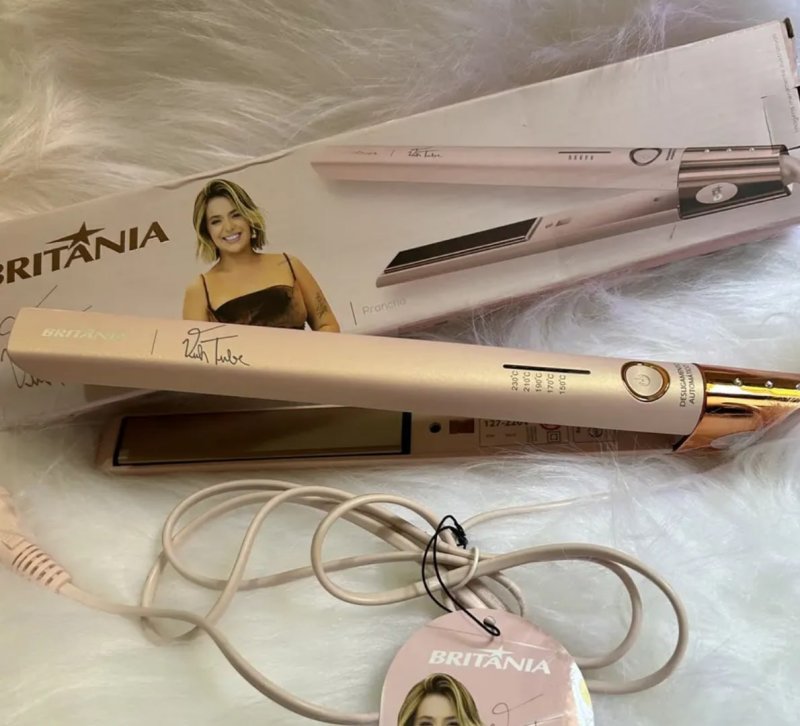 Prancha De Cabelo Bpr04 Linha Viih Tube 230c Britânia Bivolt Rosa