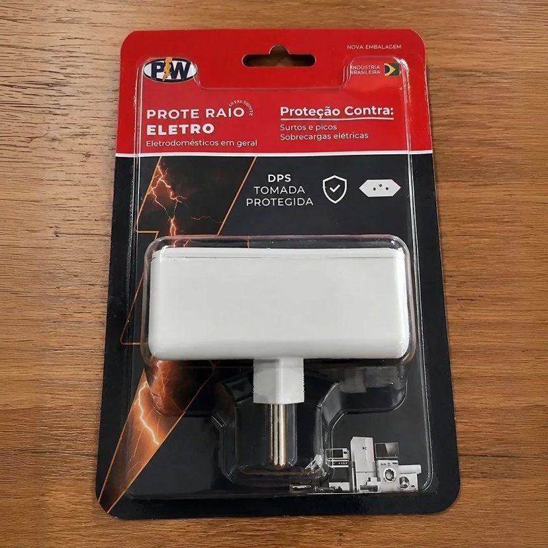 Protetor Contra Raio Surtos Picos Eletro 2 Tomadas 127v 220v