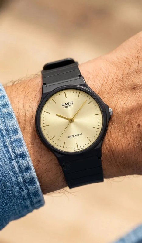 Relógio Cassio Unissex Analógico Preto Pulseira Em Resina Preto Creme