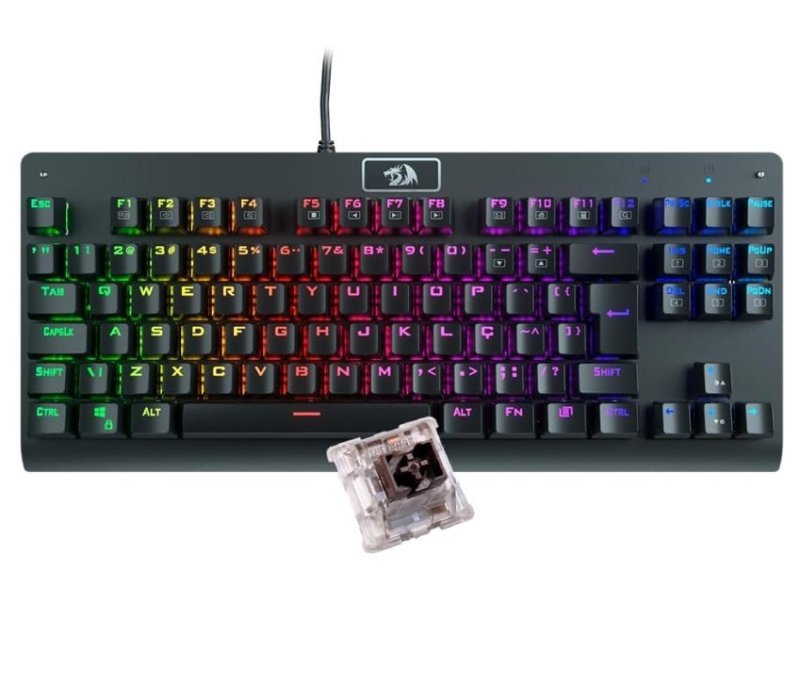 Teclado Mecânico Gamer Redragon Dark Avenger K568-2 Rgb, Preto